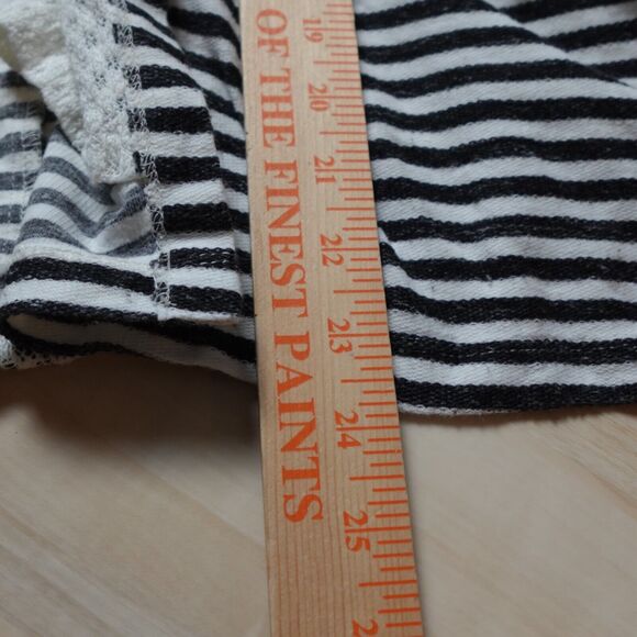 Skies Are Blue Women M Cardigan Hooded Cotton Striped Open Front Long Sleeve - Picture 12 of 12